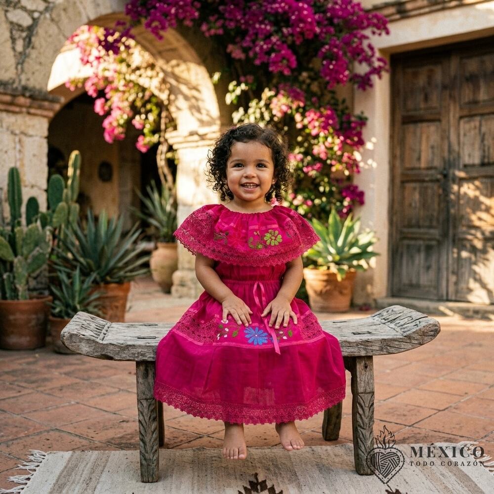 Mexican peasent dress  hand embroidered dress  Size 2